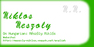 miklos meszoly business card